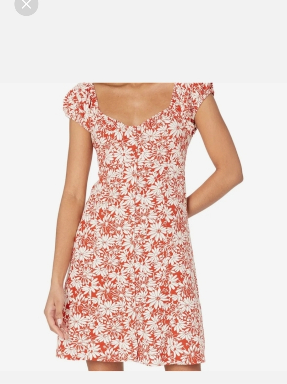 Madewell Rust and White Floral Mini Dress